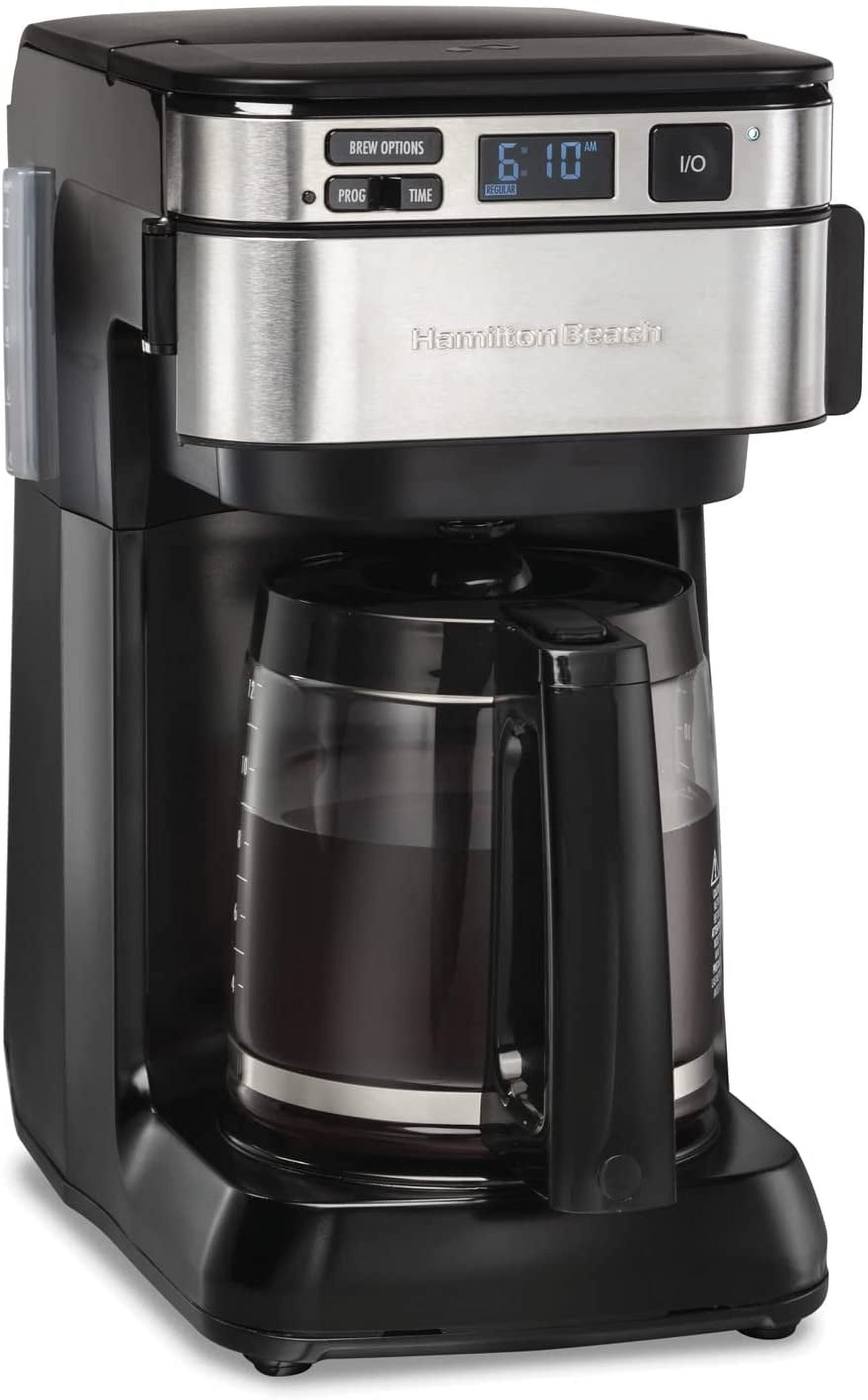 Hamilton Beach Works with Alexa Smart Coffee Maker, Programmable, 12 Cup  Capacity, Black and Stainless Steel (49350) – A Certified for Humans Device