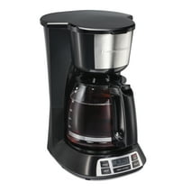 Hamilton Beach Programmable Coffee Maker, 12 Cups, Stainless Steel Accents, New, 49630