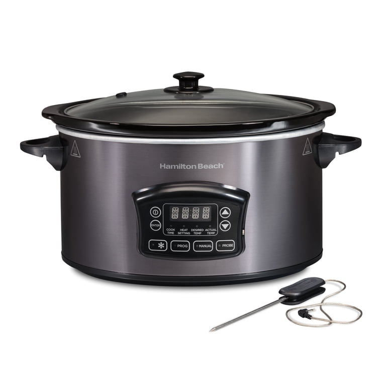 Hamilton Beach 6 Qt. Programmable Defrost Slow Cooker with Temp