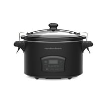 Hamilton Beach Programmable Defrost Slow Cooker with Clips, Temperature Probe, 6 Quart Capacity, 33768