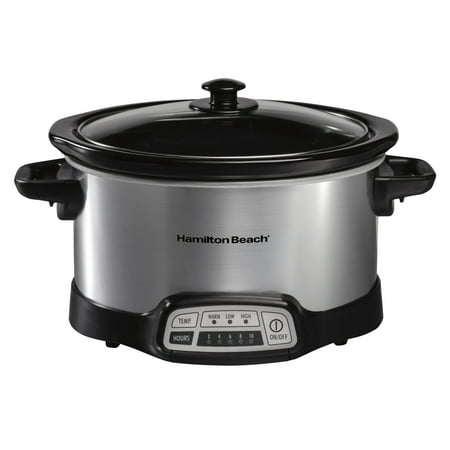 Hamilton Beach - 4-Quart Slow Cooker - silver
