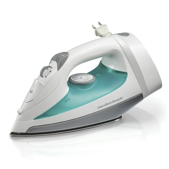 Hamilton Beach Clothing Iron, Steam Iron for Clothes with Stainless Steel Soleplate & Retractable Cord, White