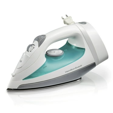 Hamilton Beach Retractable Cord Steam Iron, Stainless Steel Soleplate, 1200W, White