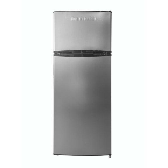 Hamilton Beach Retro 7.2 cu ft. Top Mount Fridge with Stainless Steel Design, Spill Proof, Glass Shelves, 2 Door, HBFR7500