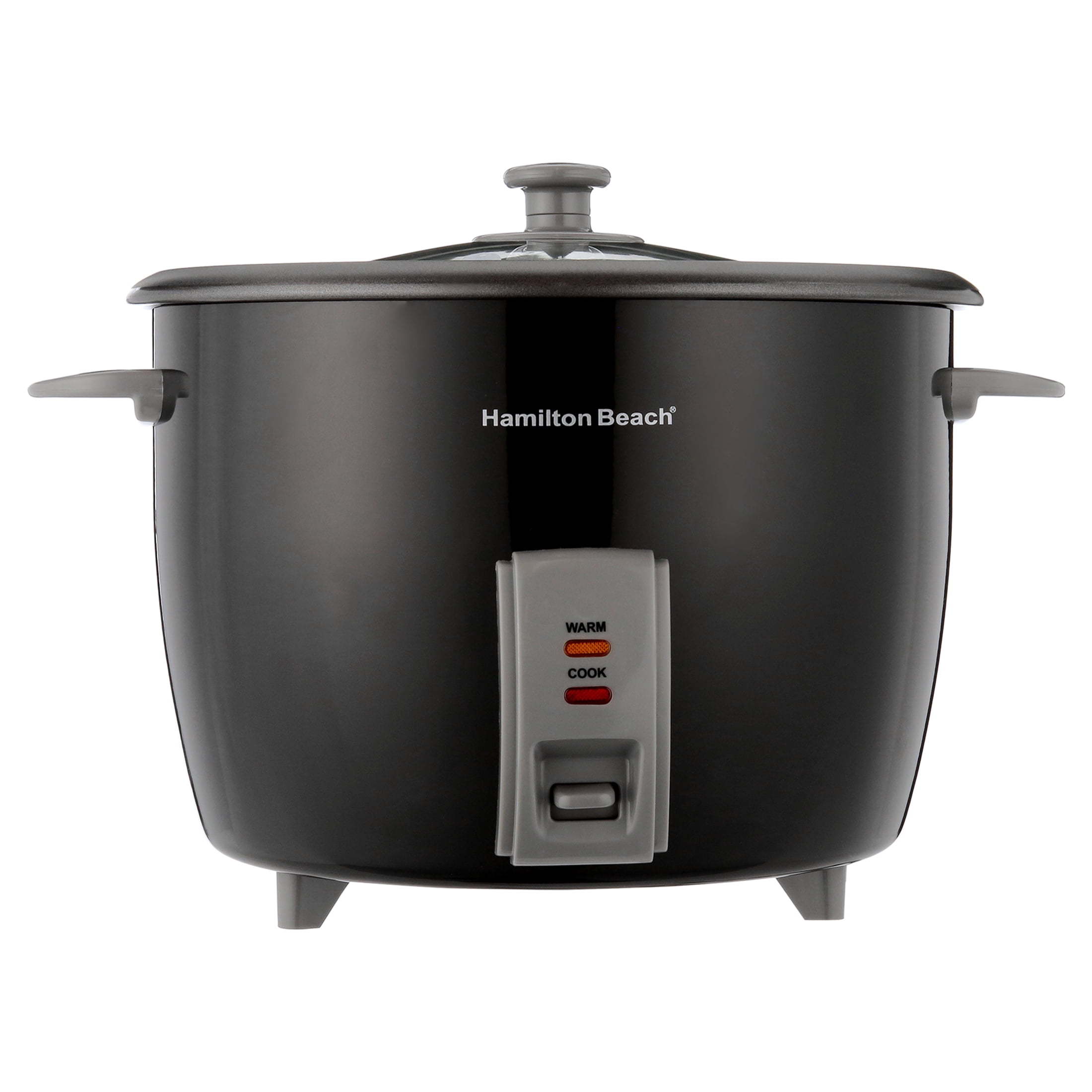 Hamilton Beach Rice Cooker and Food Steamer, 30 Cups Cooked (15 Uncooked),  Steam Basket, Black, 37555