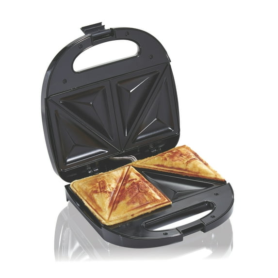 Hamilton Beach Hot Sandwich Maker with Nonstick Surface, Compact and Easy to Store, Black