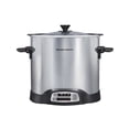 thumbnail image 1 of Hamilton Beach 10 Qt Sear & Cook Stockpot Slow Cooker, Stovetop Safe Nonstick Aluminum Crock with Removable Pot, Stainless Steel, 1 of 8