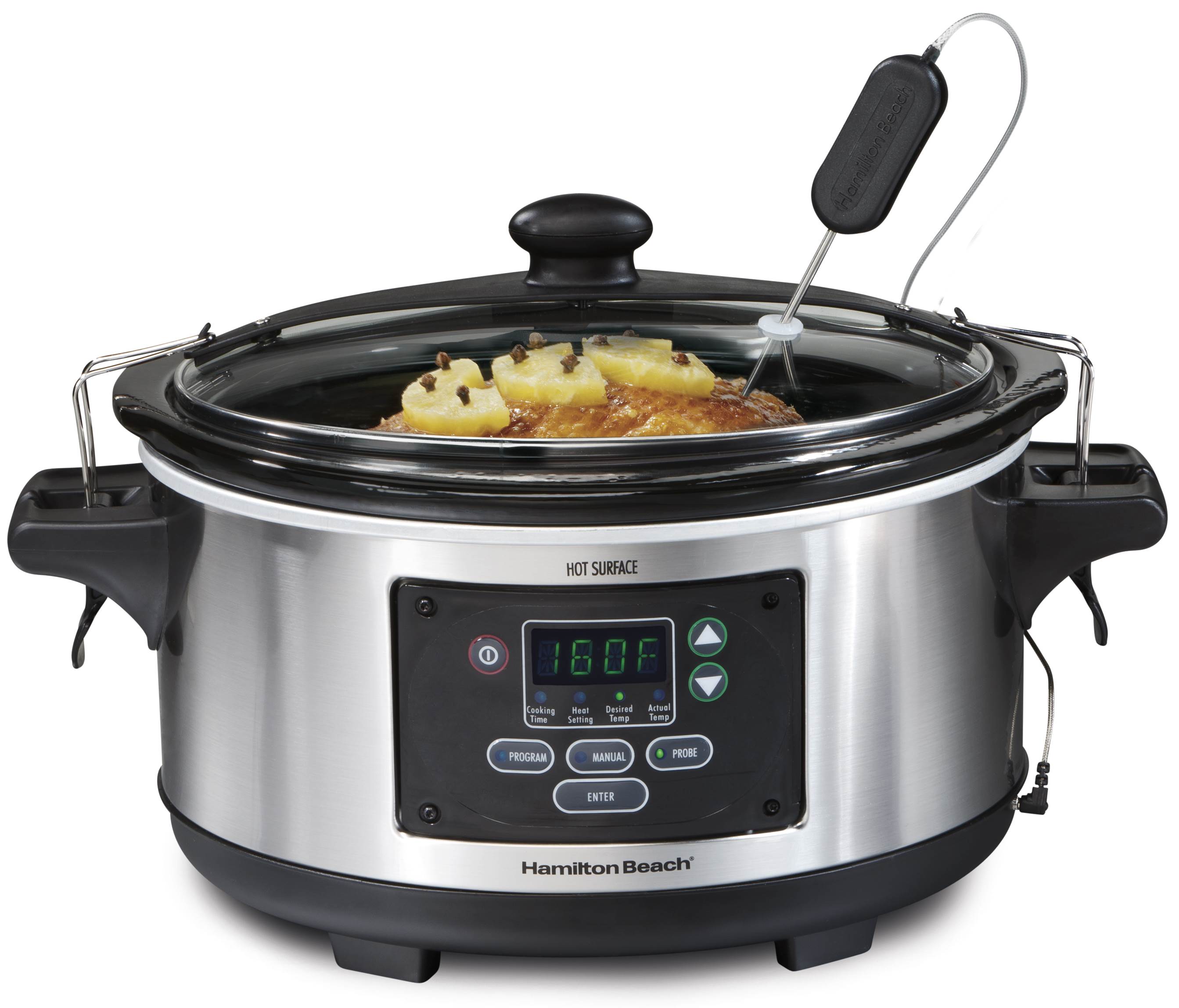 Hamilton Beach Set & Forget 6 qt. Brushed Metallic Programmable Slow Cooker - image 1 of 11