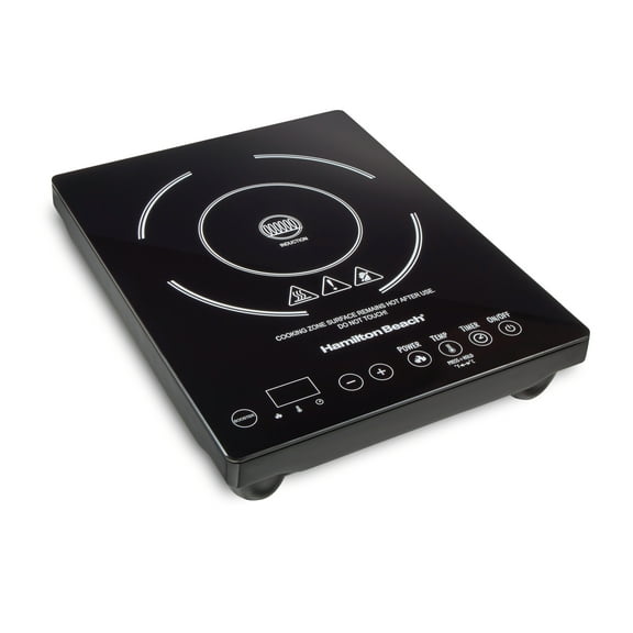 Hamilton Beach Induction Stove Cooktop, Electric Induction Burner and Hot Plate for Cooking, Black