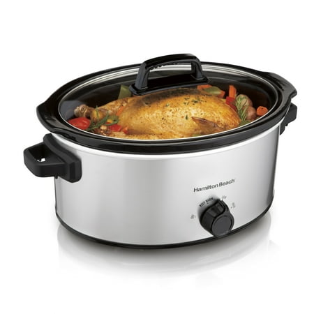 Hamilton Beach 6 Quart Silver Slow Cooker