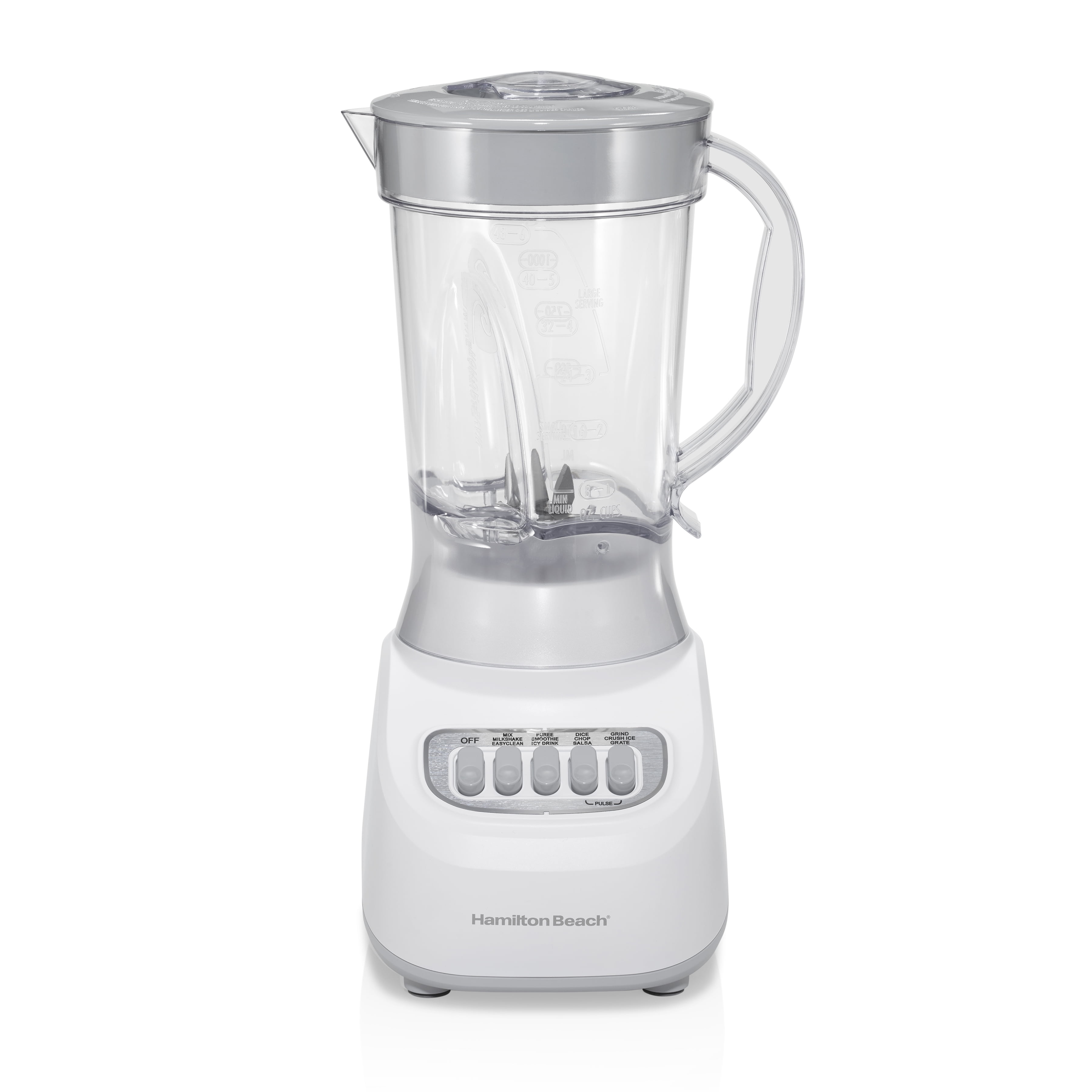 Hamilton Beach Smoothie Blender 48 oz Jar Stainless Steel Blade 12 Blending Functions Black