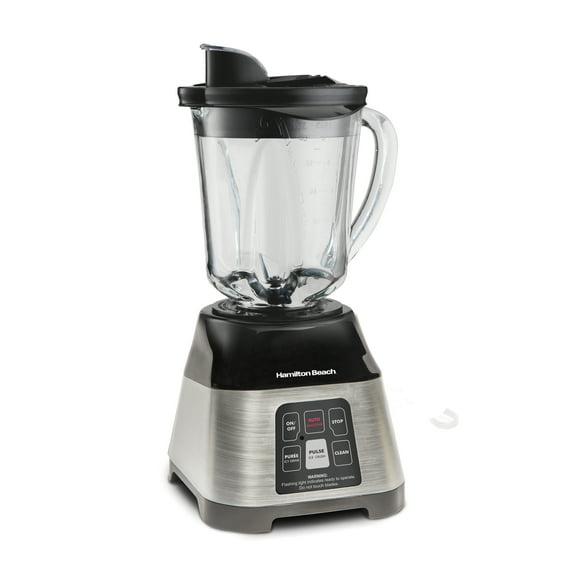 Hamilton Beach Smoothie Smart Blender with 5 Functions including One-Touch Auto Smoothie Cycle, 40 oz Glass Jar, 700 Watts Peak Power, Stainless Steel, 56208