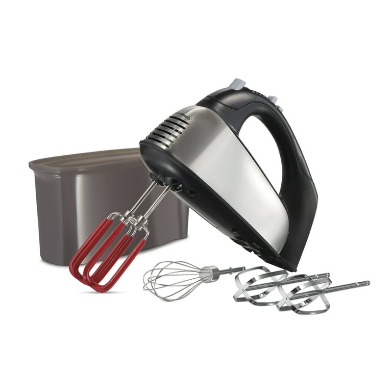 Hamilton Beach Red 6 Speed Hand Mixer with Beaters, Dough
