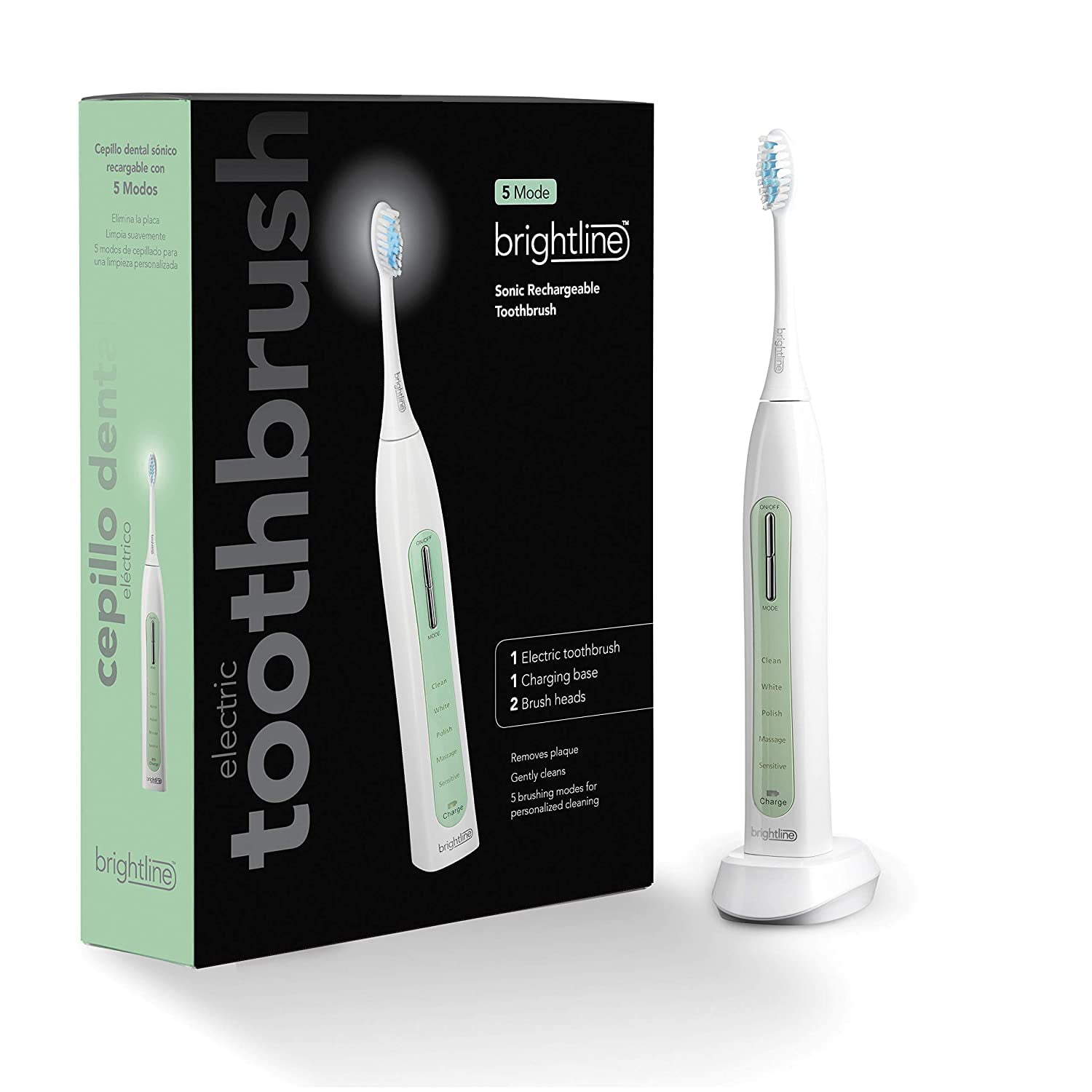 Brighte  ELEKIBRUSH  
美顔器　全身エステ両用 Brightline - Rechargeable Electric Toothbrush with 2