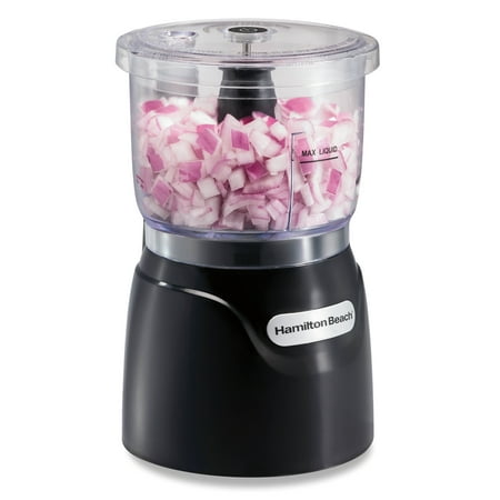 Hamilton Beach - Stack & Press 3-Cup Food Chopper - Black