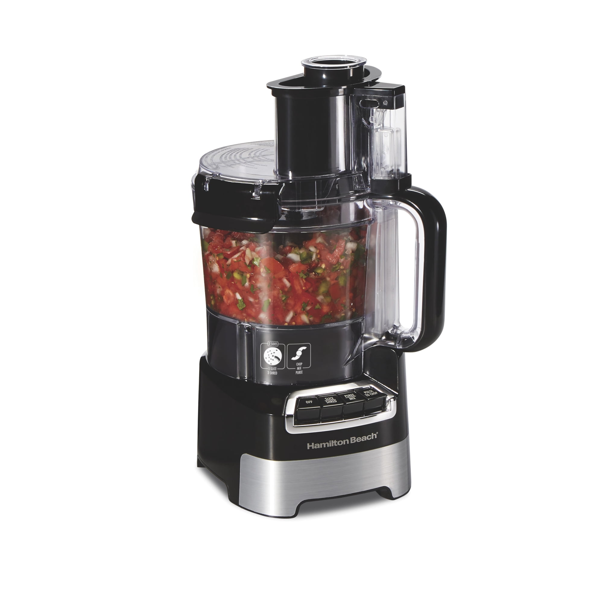 Hamilton Beach 10 Cup Food Processor and Chopper with Stack & Snap Design and Extra Large Chute, Black