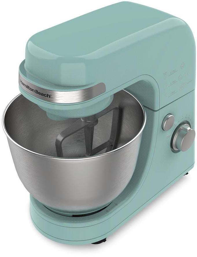 Hamilton Beach Stand Mixer 7 Speeds 4 Quart Capacity Aqua Blue