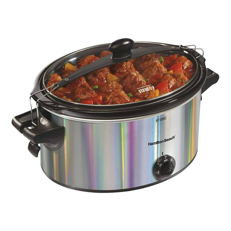 Hamilton Beach Stay or Go 5 Quart Slow Cooker with Clip-Tight