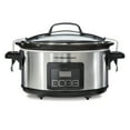 thumbnail image 1 of Hamilton Beach 6 Qt Programmable Slow Cooker with Temperature Probe, Stoneware Crock with Removable Pot, Stainless Steel, 1 of 7