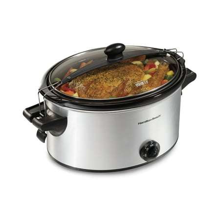 Hamilton Beach - Stay or Go 6 Quart Slow Cooker - Silver