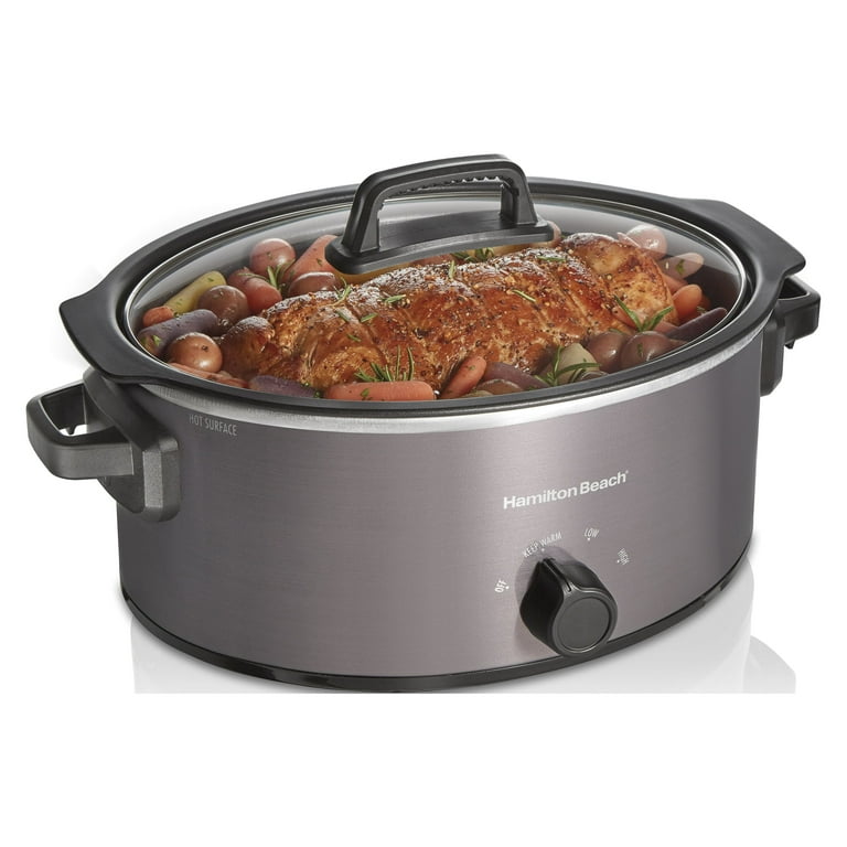 Extra-Large 10 Quart Slow Cooker With Metal Searing Pot