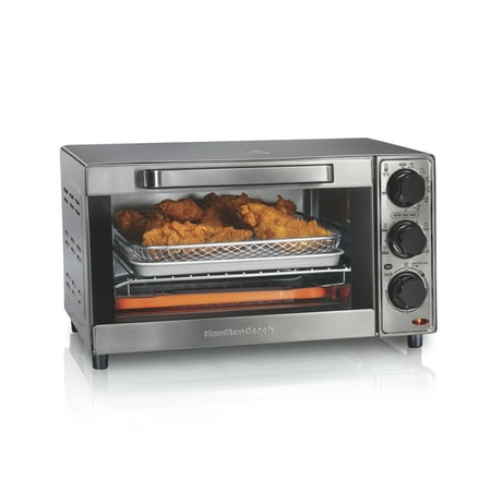 Hamilton Beach - Sure-Crisp 4-Slice Air Fryer Toaster Oven - STAINLESS STEEL