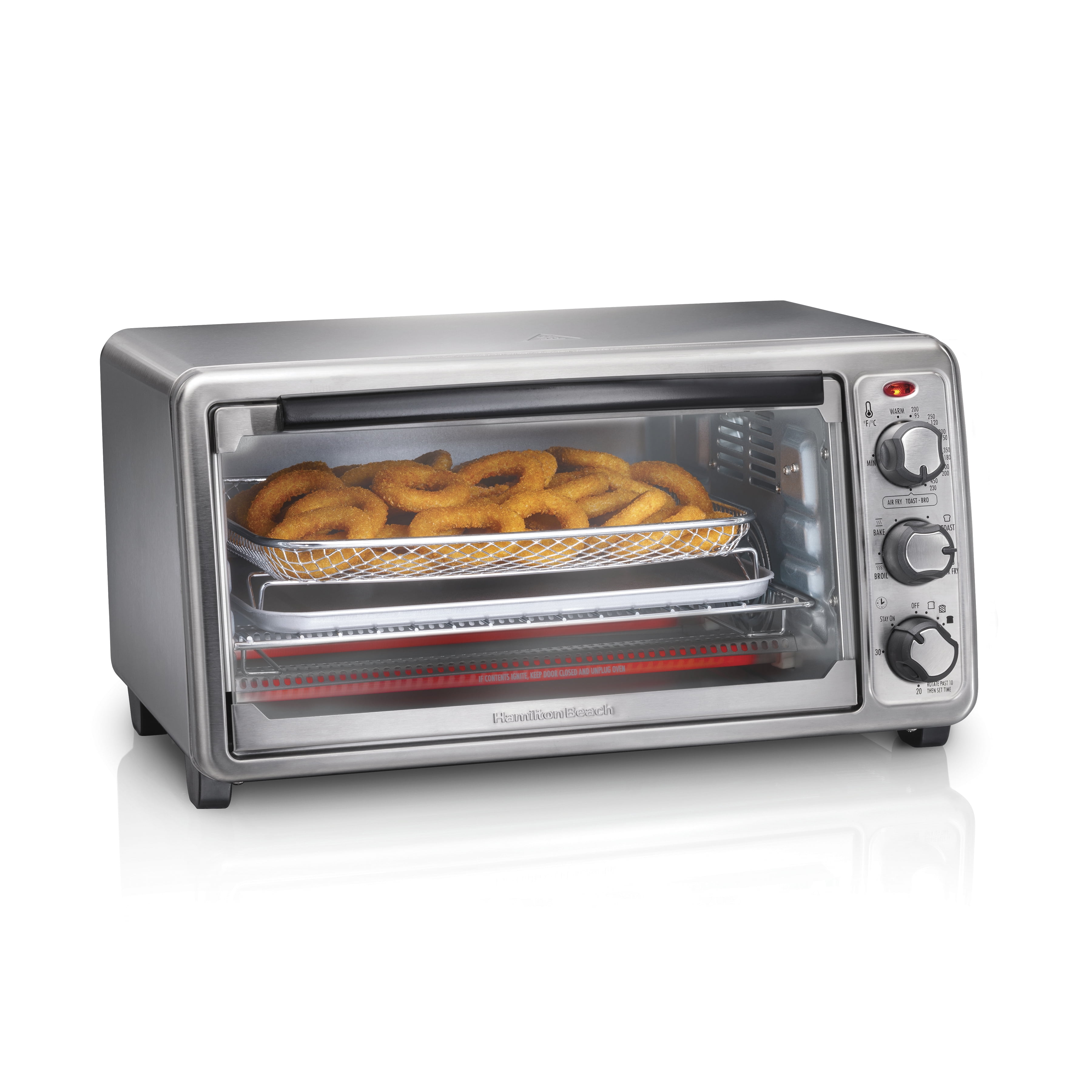 Hamilton Beach Sure-Crisp Air Fryer Toaster Oven, 6 Slice Capacity,  Stainless Steel Exterior, 31413 