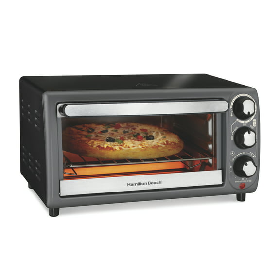 Hamilton Beach Toaster Oven, Black with Gray Accents, 31148