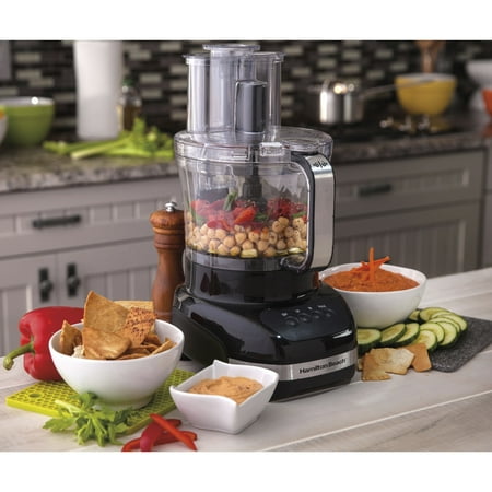 Hamilton Beach - Big Mouth Duo Plus 2-Speed Food Processor - Black/Silver