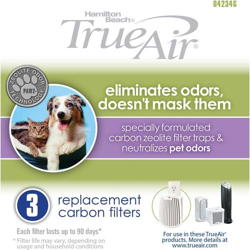 Hamilton Beach True Air Replacement Carbon Filter 3 Pack Model