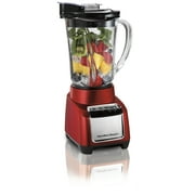 Hamilton Beach Wave Action Blender for Shakes and Smoothies, 48 oz. capacity, Glass Jar, Red, 53519
