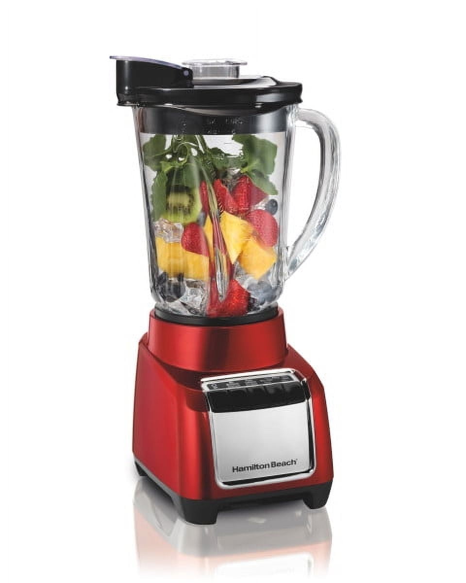 Hamilton Beach Wave Action Blender for Shakes and Smoothies, 48 oz. capacity, Glass Jar, Red, 53519
