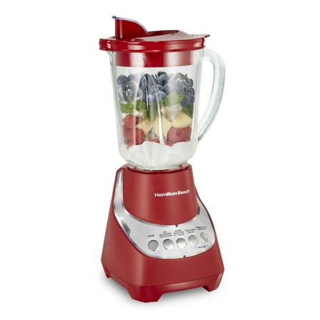 Hamilton Beach Wave Action Blender for Kitchen, 48 oz Jar for Smoothies and Shakes, Red