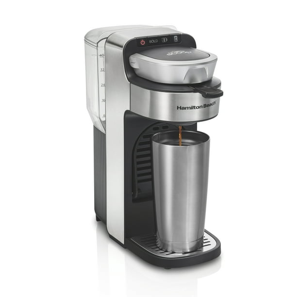 Hamilton Beach Scoop SingleServe Coffee Maker, Stainless Steel, Brew