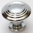 thumbnail image 1 of Hamilton Bowes Polished Chrome Cabinet Hardware 1-1/4” Round Mushroom Modern Basic Knob - 1.25” Diameter – 1” Tall Modern Traditional Shiny, 1 of 3