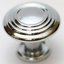 Hamilton Bowes Polished Chrome Cabinet Hardware 1-1/4” Round Mushroom Modern Basic Knob - 1.25” Diameter – 1” Tall Modern Traditional Shiny