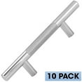 thumbnail image 1 of Hamilton Bowes Polished Chrome Diamond Cut 3" Inch (76.2 mm) Center to Center 5-3/4" Overall Modern Steel Bar Pull Knurled (10 Pack), 1 of 4