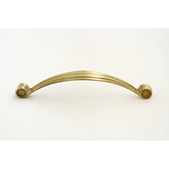 Hamilton Bowes Satin Brass Cabinet Hardware Pull Handle 128mm / 5" Center to Center Modern Gold Vibrant Amber Traditional Classic