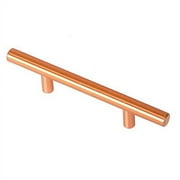 Hamilton Bowes Satin Copper Cabinet Hardware Euro Style Bar Handle Pull - 3" Hole Centers, 5-3/4"" Overall Length