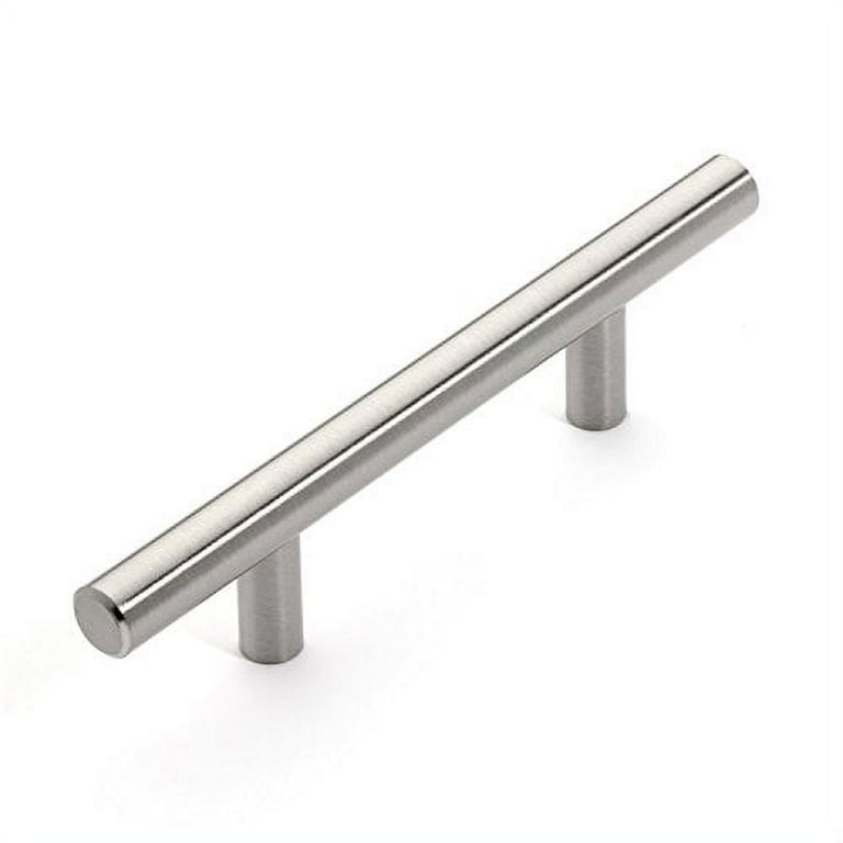 Hamilton Bowes Satin Nickel Cabinet Hardware Euro Style Bar Handle Pull - 3 Hamilton Bowes Satin Nickel Cabinet Hardware Euro Style Bar Handle Pull - 3