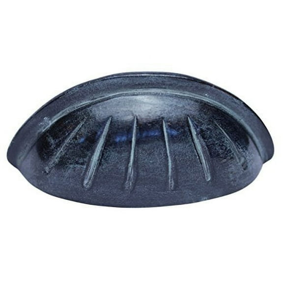 Hamilton Bowes Solid Brass Patina Black Reclaimed Details Cup Cupp Pull 3" Center To Center Vintage