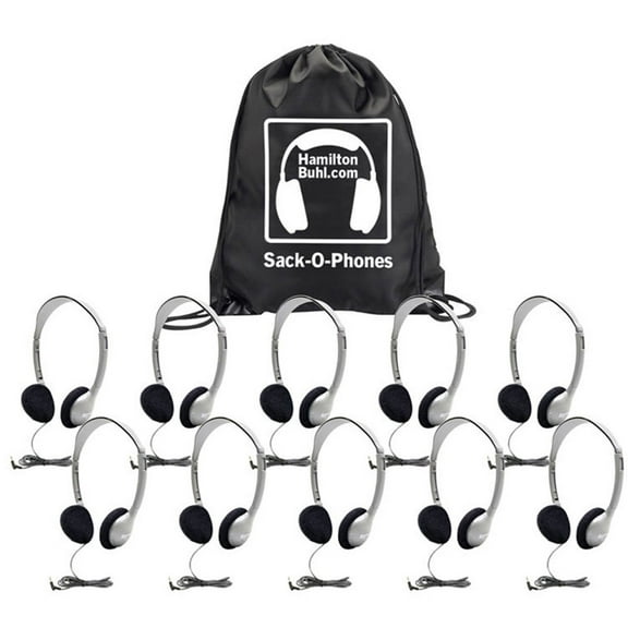 Hamilton Buhl Sack-O-Phones 10 HA2 Personal Headsets with Foam Ear Cushions