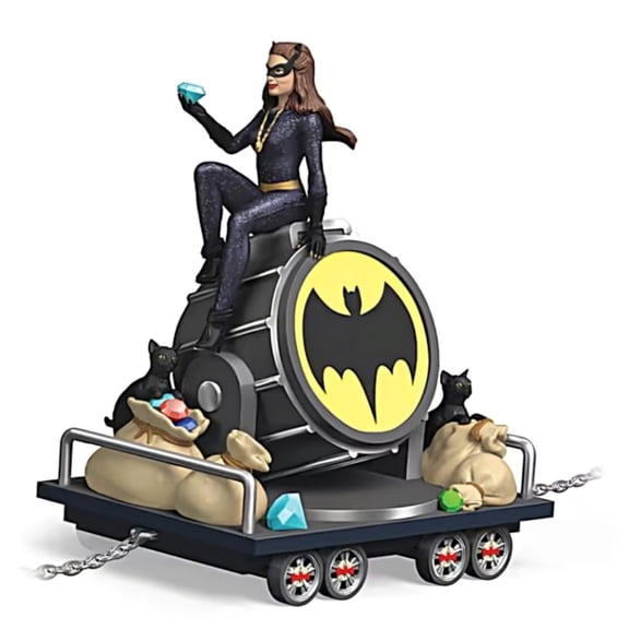 The Hamilton Collection Batman Bat-Train Heist Figurine Collection Issue #3: CatwoMan's Gem Galore Hand-Painted Collectible Train Set Featuring Gotham City Heroes & Villains Display 4.87-inches