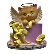The Hamilton Collection My Kitten My Angel Figurine Collection Some Blessings Come Covered in Fur Hand-Painted Orange Kitten Angel Sculpture with Glitter Wings Golden Halo 3.5-inches