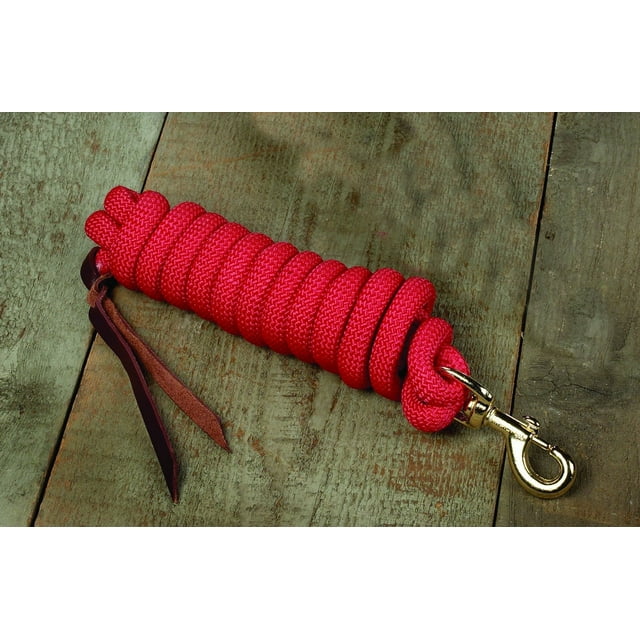 Hamilton Cowboy Braided Rope Lead - Red - 10 Foot - Walmart.com