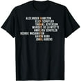 thumbnail image 1 of Hamilton, Eliza, Jefferson, Angelica, & Burr Names Shirt, 1 of 3