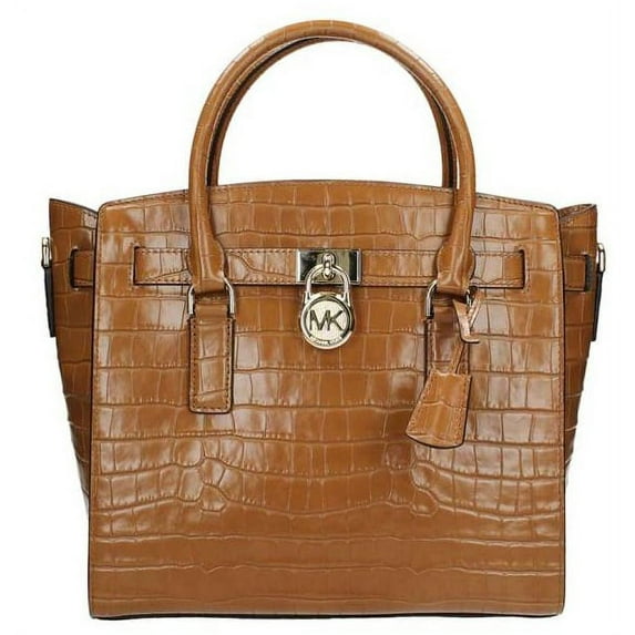 Hamilton Embossed-Leather Satchel - Acorn - 30F7GHMS7E-532