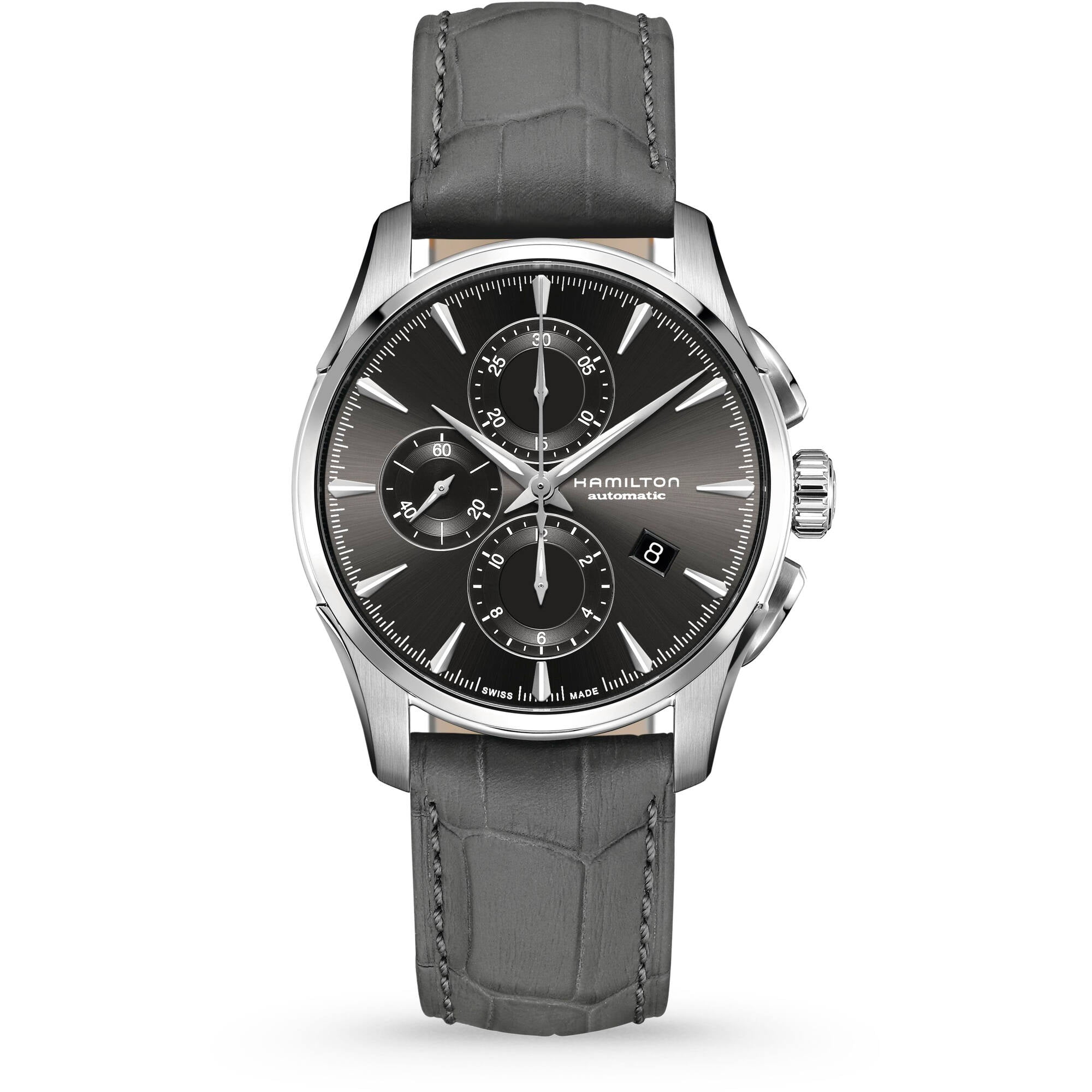 Hamilton H32586881 Men s Jazzmaster Auto Chrono Grey Strap Watch Walmart