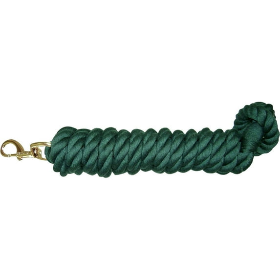 Hamilton Halter Company 3 4 Cotton Ld W Br Bolt Snap Hunter Green 10 Feet - CL34B DG