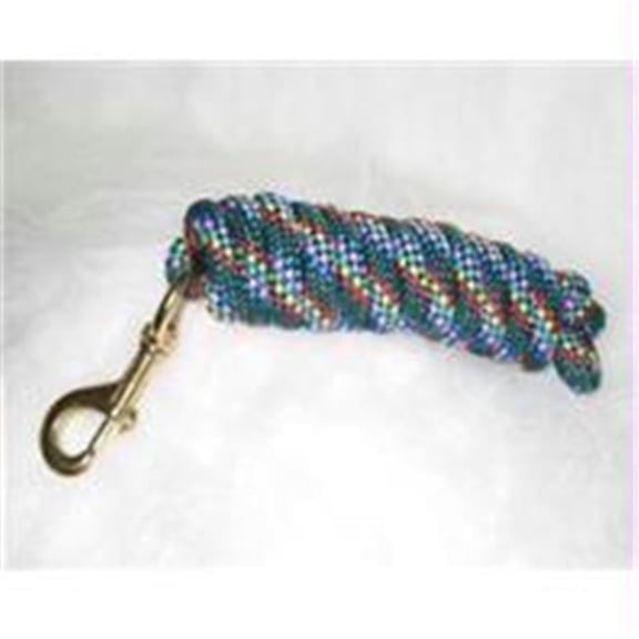 Hamilton Halter Company - Poly Lead With Bolt Snap Confetti- Hunter Green 10 Feet - PL58B CNDG